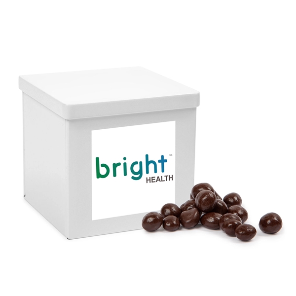 White color option for Canister Filled With Dark Chocolate Espresso Beans
