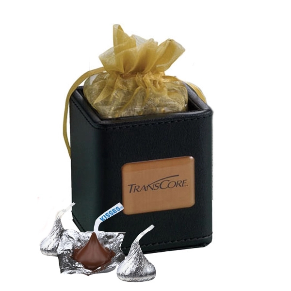 Black color option for X Cube Pen Holder Filled With Foil Wrapped Chocolate