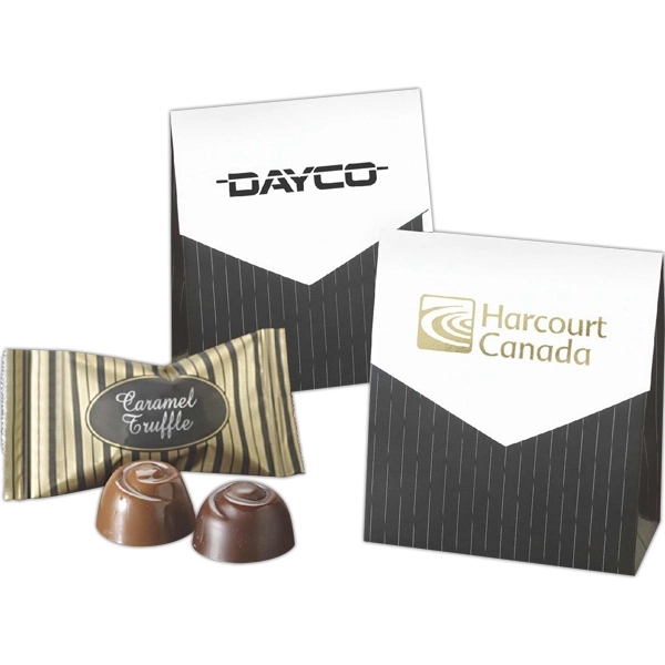 Black-White color option for Mini Treat Pouch Filled With English Butter Toffee