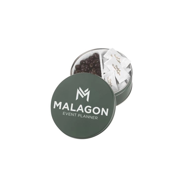 Green color option for Collector Tin Filled With English Butter Toffee/Almonds