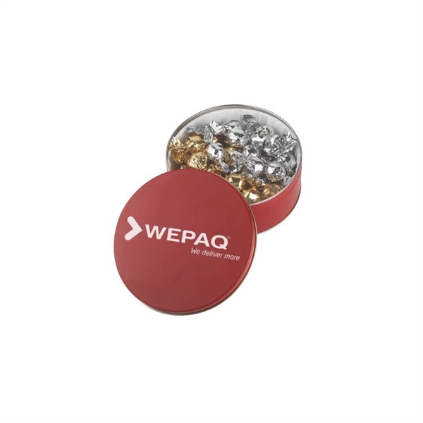 Red color option for Collector Tin Filled With Twist Wrapped Truffles