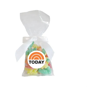 Photo of Sour Kids Candy In Stand Up Mug Drop Bag With Bow