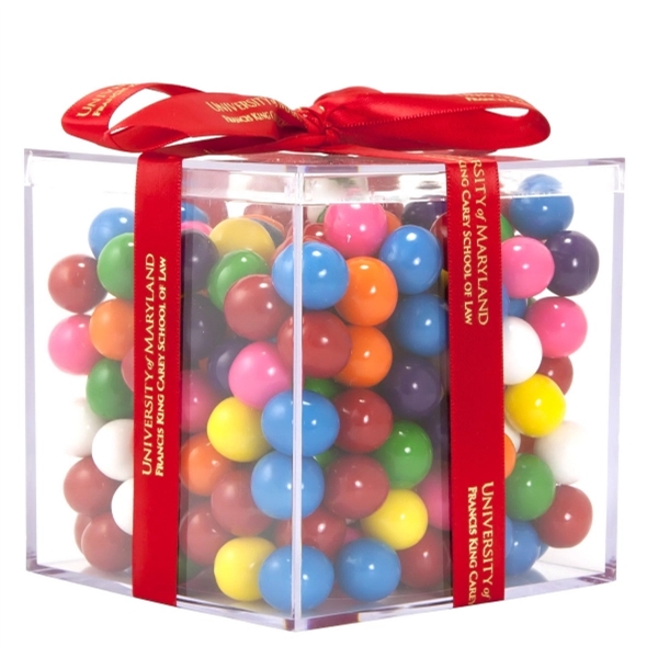 Clear color option for Acrylic Cube With Malt Balls