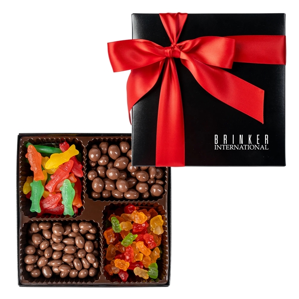 Black color option for 4 Cavity Gift Box With Gourmet Confections