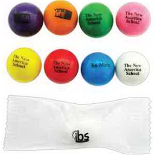 Assorted color option for Imprinted Small Gumballs Cello Wrapped