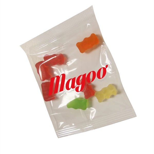 White-Clear color option for 1/2oz. Gummy Bears Snack Pack