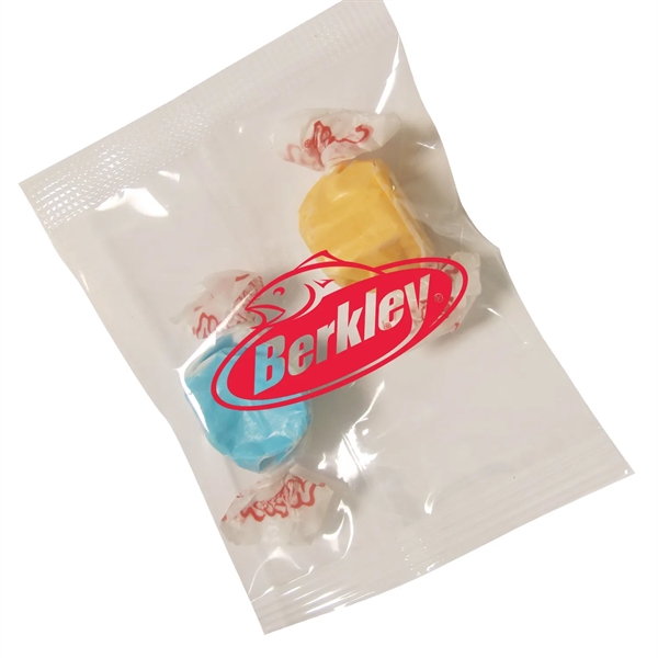 White-Clear color option for 1/2oz. Salt Water Taffy Snack Pack