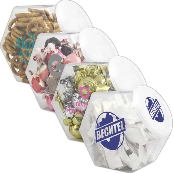 Clear color option for Penny Candy Jar With Salt Water Taffy