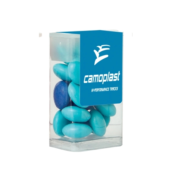 Clear color option for Mini Flip Top Tube With Chocolate Buttons