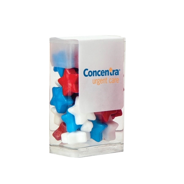 Clear color option for Mini Flip Top Tube With Starzmania