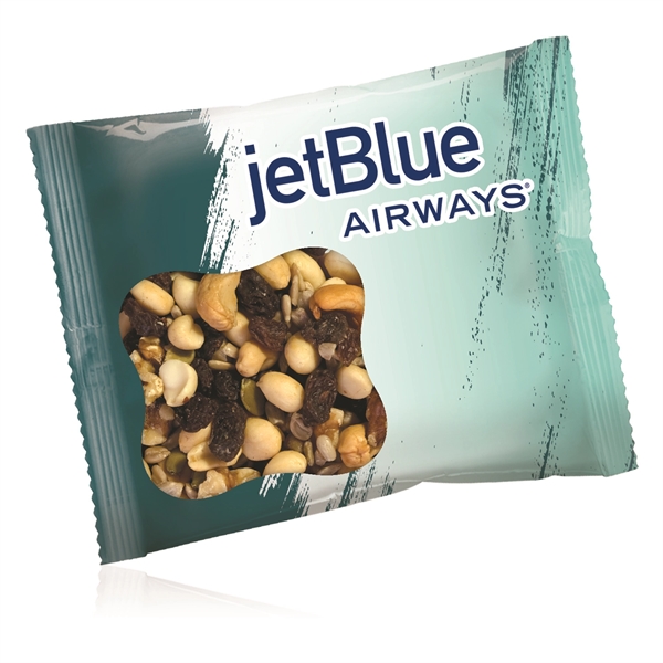 Custom color option for 2oz. Full Color Digi Bag With Raisin Nut Trail Mix