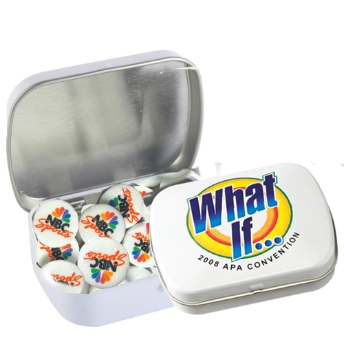 Main photo of Domed Tin   Imprinted Round Mints