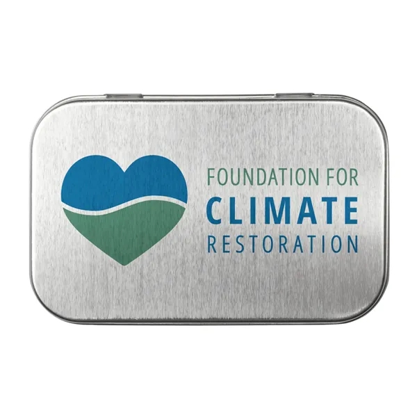 Silver color option for Rectangular Tin   Imprinted Conversation Hearts