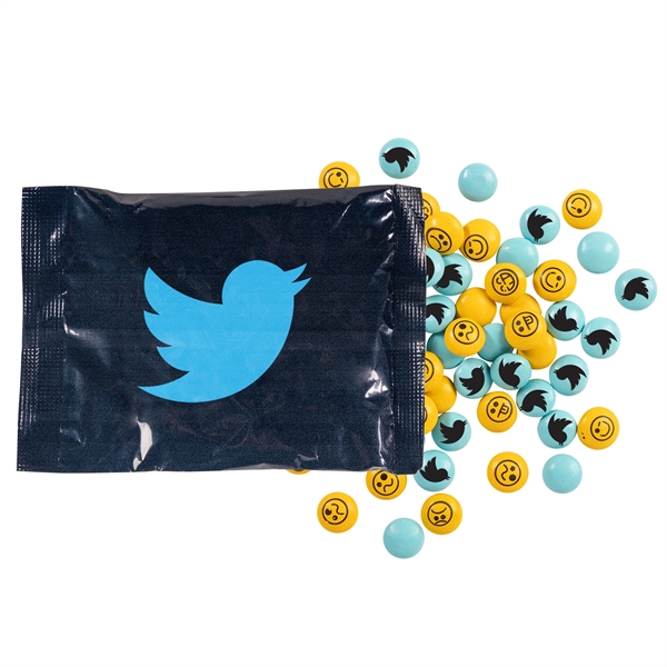 Custom color option for 2 Oz. Full Color Digi Bag With Imprinted Chocolate Buttons