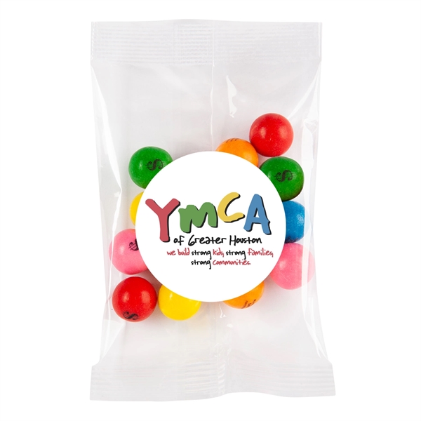 Clear color option for 1oz. Goody Bags   Imprinted Mini Gumballs