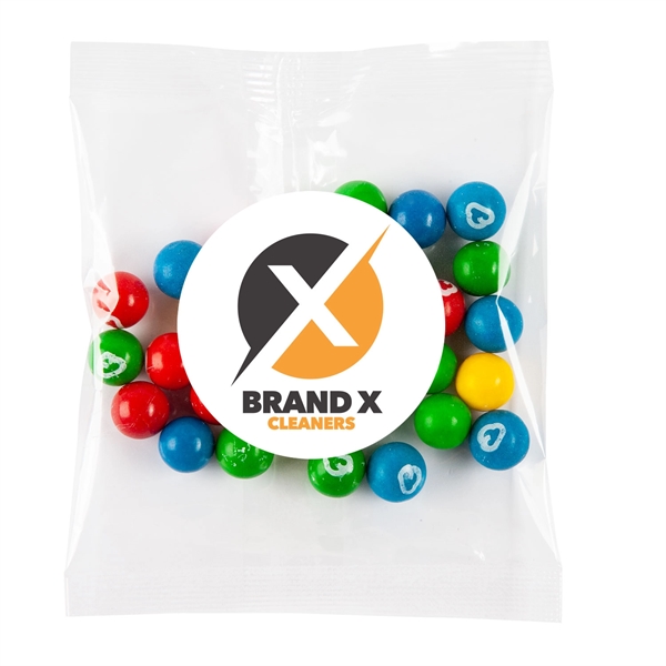 Clear color option for 2oz Handful   Imprinted Gumballs