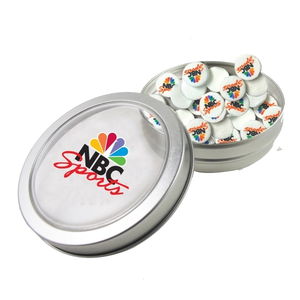 Photo of Small Top View Tin   Imprinted Round Mints