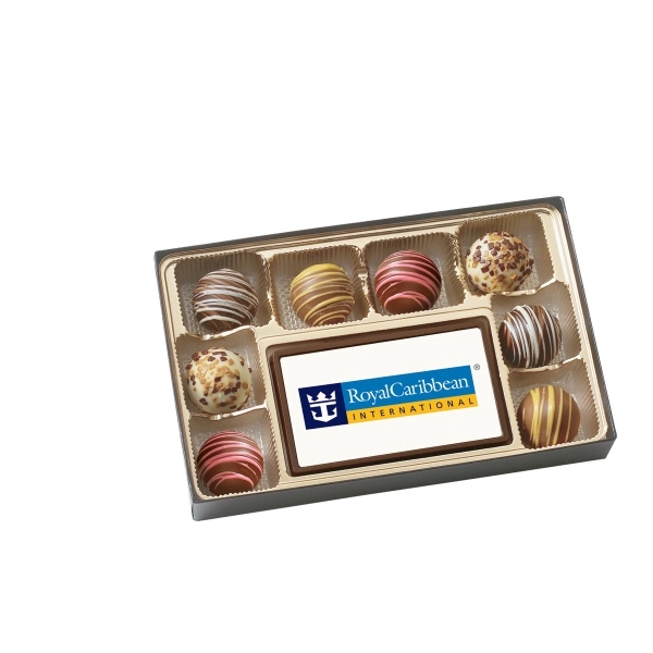 Gold color option for 8 Piece Sea Salt Caramels With Printed Centerpiece