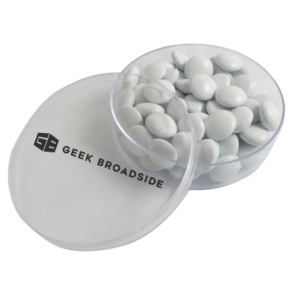 Clear color option for Small Round Acrylic With Chocolate Buttons