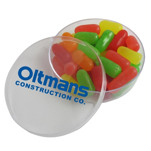 Photo of Small Round Acrylic Filled With Mike And Ike® Candy