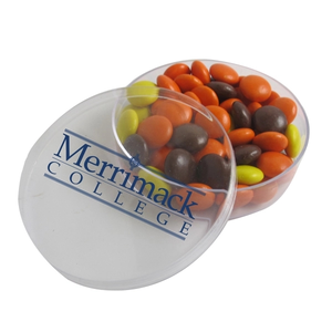 Photo of Small Round Acrylic Filled With Reese's Pieces® Candy