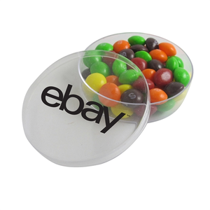 Photo of Small Round Acrylic Filled With Skittles® Candy