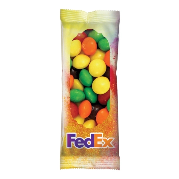 Custom color option for Full Color Tube Digi Bags Filled With Skittles Candy