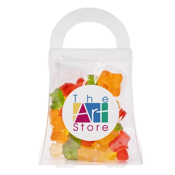 Clear color option for Purse Acetate Box With Gummy Bears