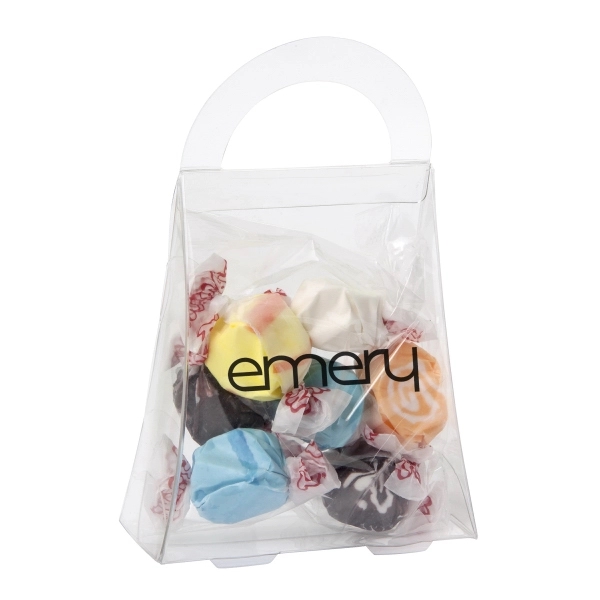 Clear color option for Purse Acetate Box With Salt Water Taffy