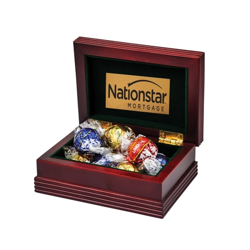 Main photo of Small Wood Box With 6 Assorted Lindt® Chocolates