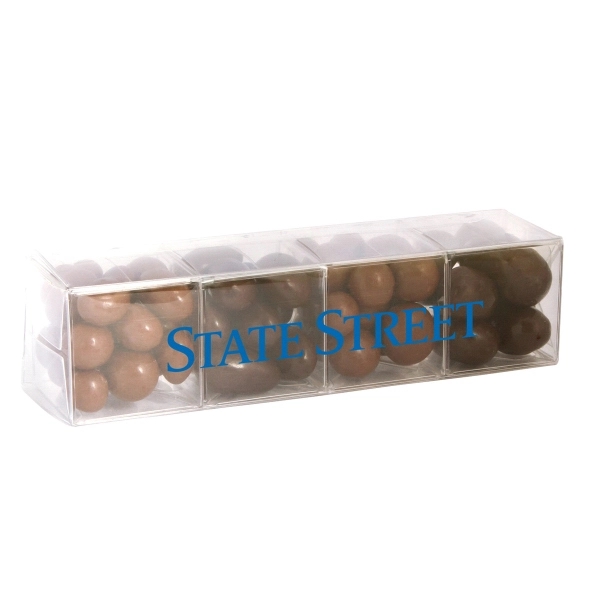 Clear color option for 4 Cube Acetate With Chocolate Covered Treats