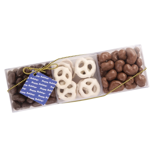 Main photo of 3 Way Square Acetate Filled With Chocolate Confections
