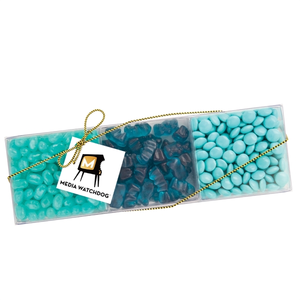 Photo of 3 Way Square Acetate Filled With Candy By Color