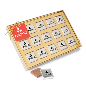 Photo of Fifteen Piece Chocolate Foiled Square Box