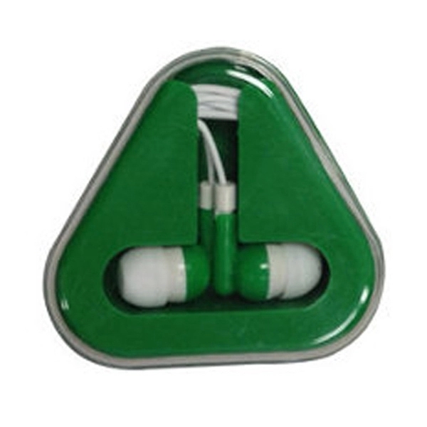 Green color option for Earbuds In Triangular Storage Display Case