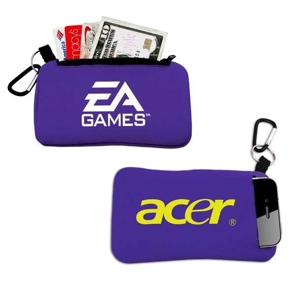 Purple color option for Smartphone Holder With Zippered Pouch
