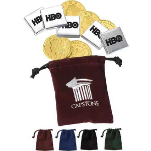 Photo of Velour Pouch With Chocolate Coins