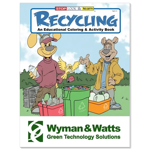 Recycling color option for Coloring Book: Meet Rocky The Recycling Raccoon