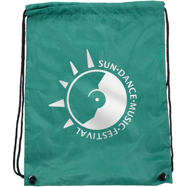 Green color option for Nylon Drawstring Backpack