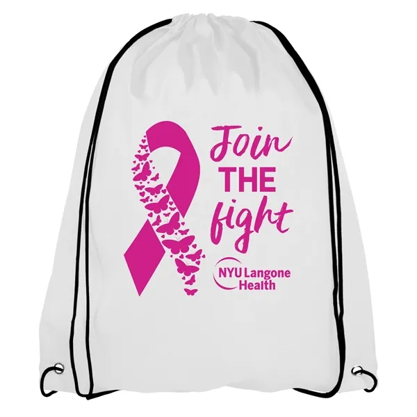 White color option for Nylon Drawstring Backpack