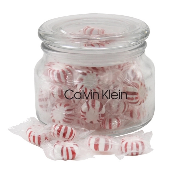 Clear color option for Starlight Peppermints In A Glass Jar With Lid