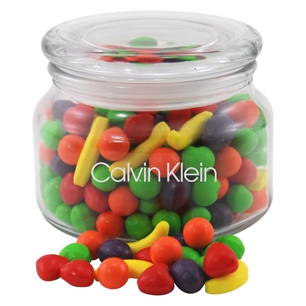 Clear color option for Candy Fruitz Candy In A Glass Jar With Lid