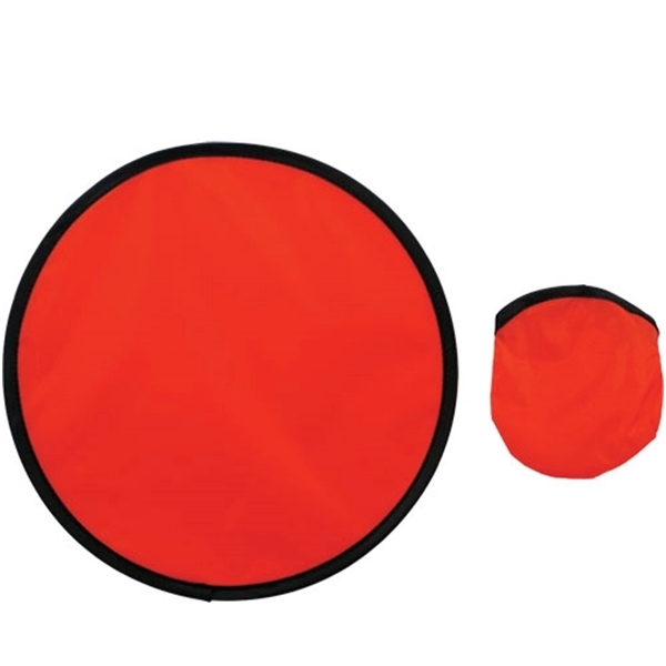 Red color option for 10" Folding Flying Disk With Pouch