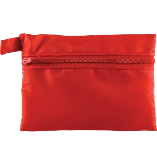Red color option for Zippered Bag With Keychain Loop