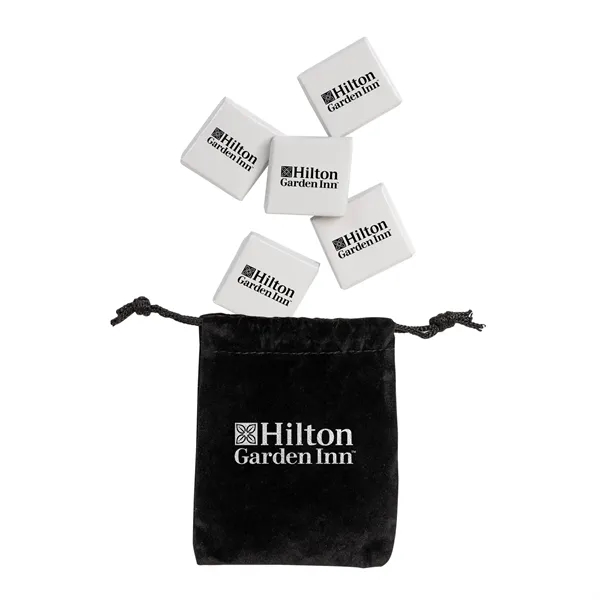 Black color option for Velour Pouch With Chocolate Squares