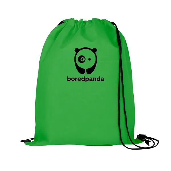 Green color option for Non Woven Drawstring Backpack 80 Gsm