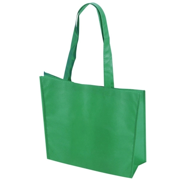 Green color option for Large Non Woven Tote With 28" Straps 80 Gsm
