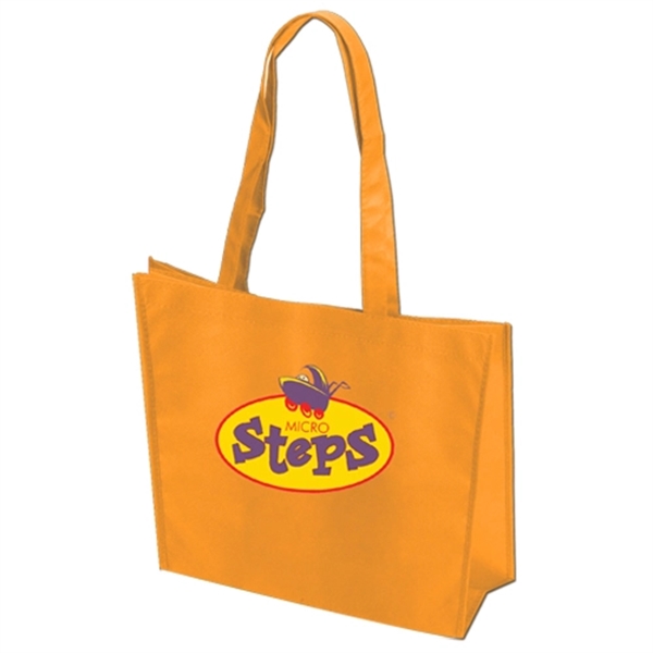 Orange color option for Large Non Woven Tote With 28" Straps  Full Color