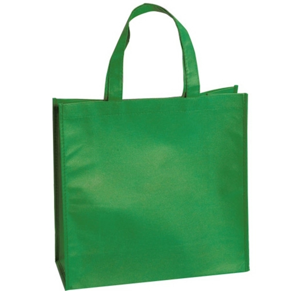 Green color option for Large Non Woven Tote Bag With 18" Straps
