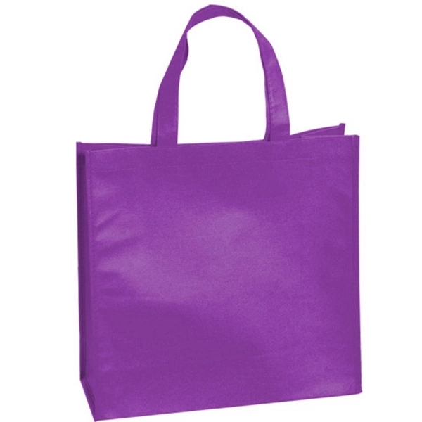 Purple color option for Large Non Woven Tote Bag With 18" Straps